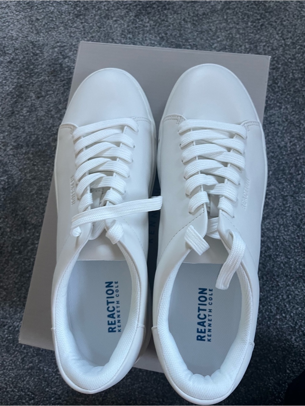 Kenneth Cole Reaction Men's White Low-Top Lace-Up Sneakers